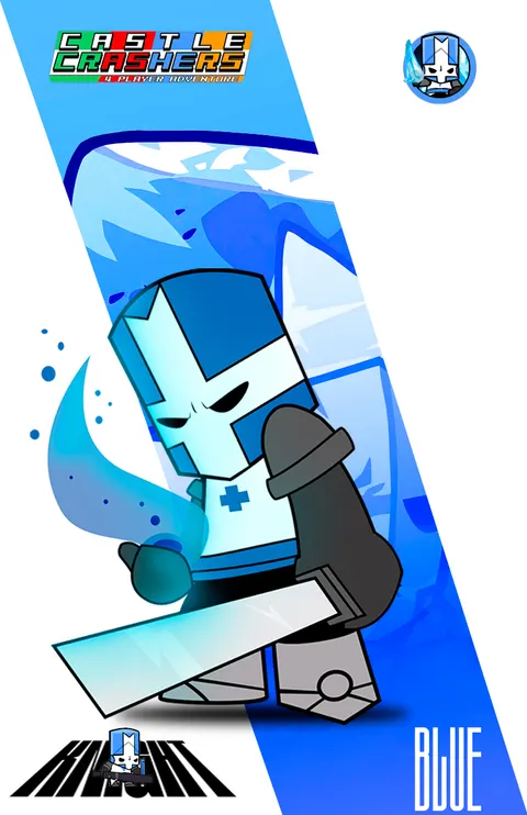 Póster azul de Castle Crashers